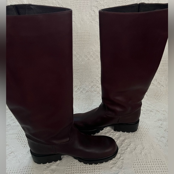 NEW Eddie Bauer Tall Boots Italian Leather Oxblood Rubber Tread Quality Size 11 - Picture 5 of 11